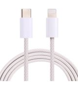 Apple Opletený datový a nabíjecí kabel PD 20W USB-C/Lightning pro iPhone/iPad/iPod/AirPods 1 m bílý